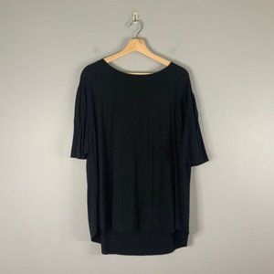 Soft Surroundings Womens Tassel Tie V Back Tunic Blouse
